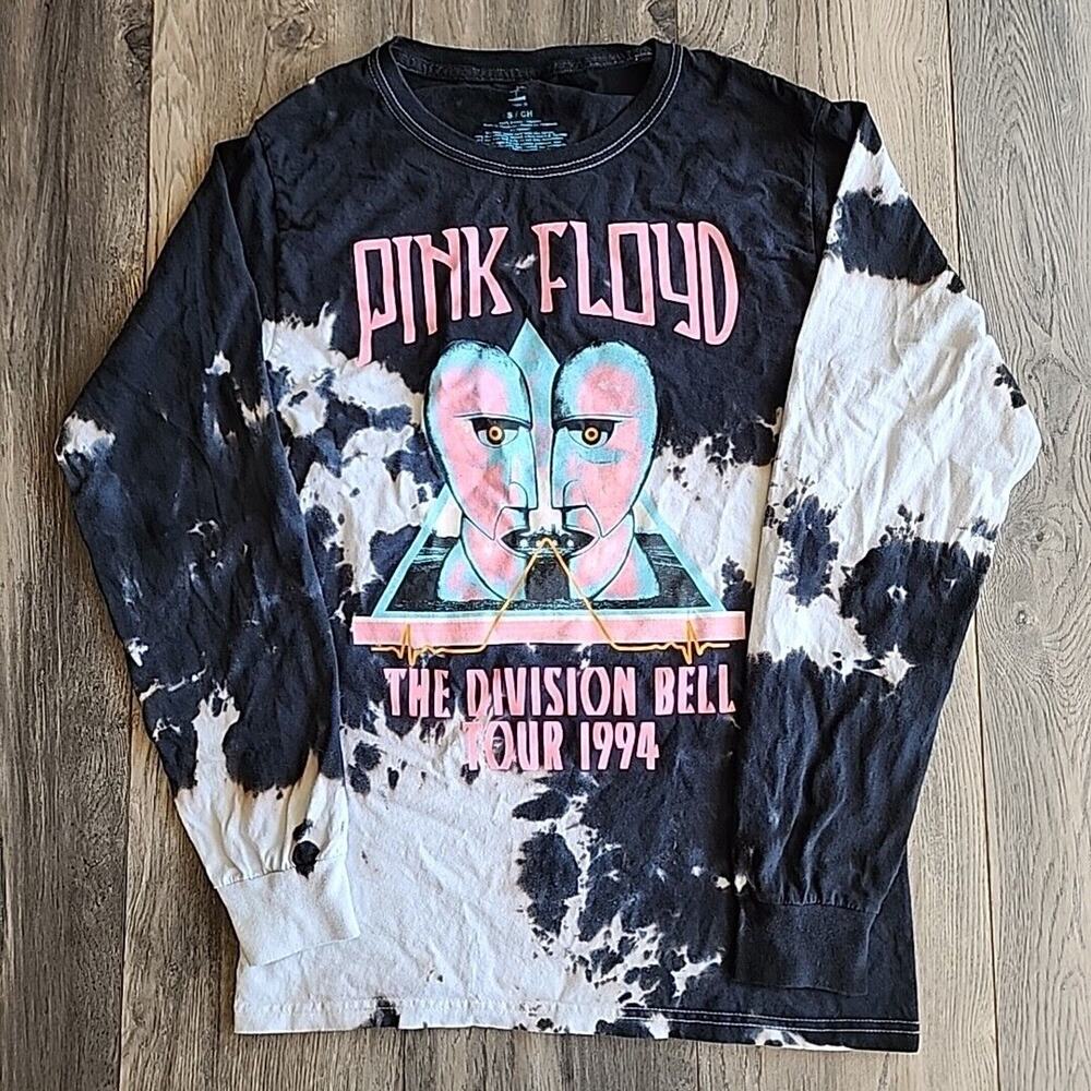 Original Pink Floyd The Division Bell Tour 1994 Tye Die Long Sleeve Shirt Size S